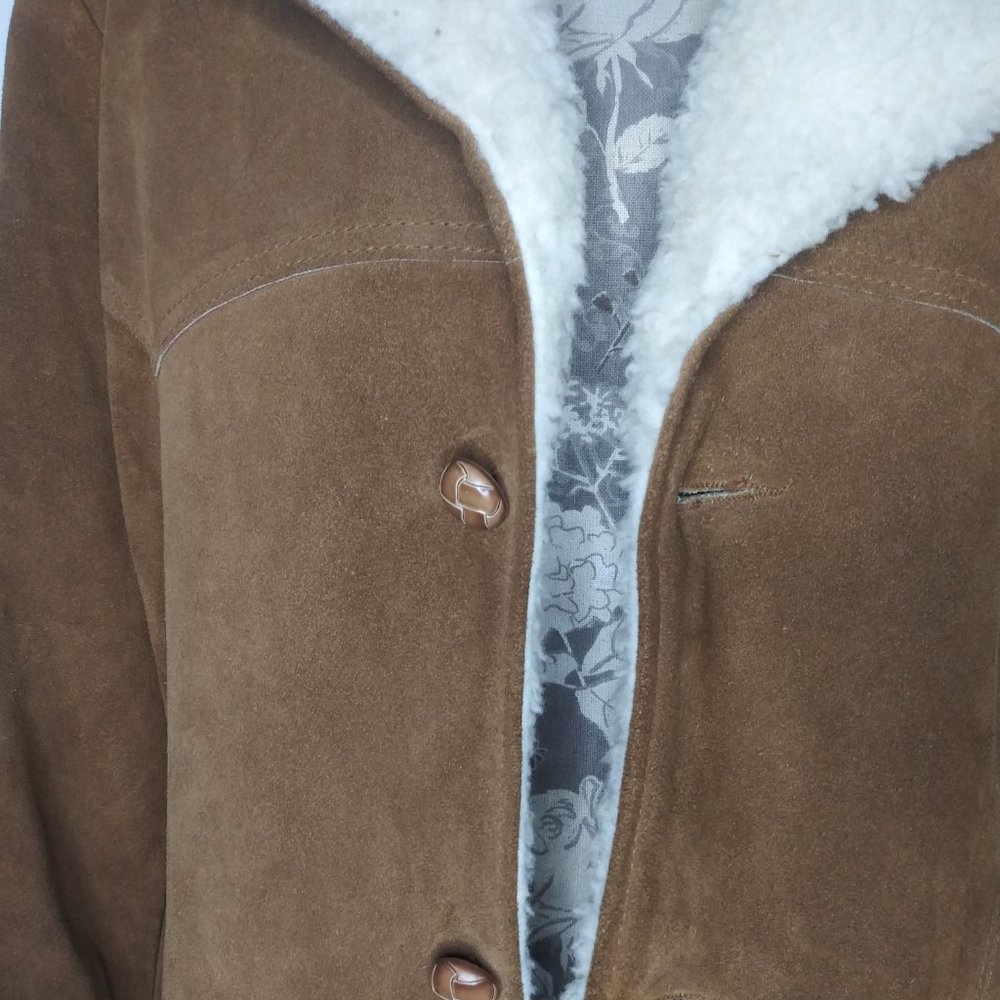 Oakton Limited Sz L Tall Leather Suede Shearling - Picture 4 of 8